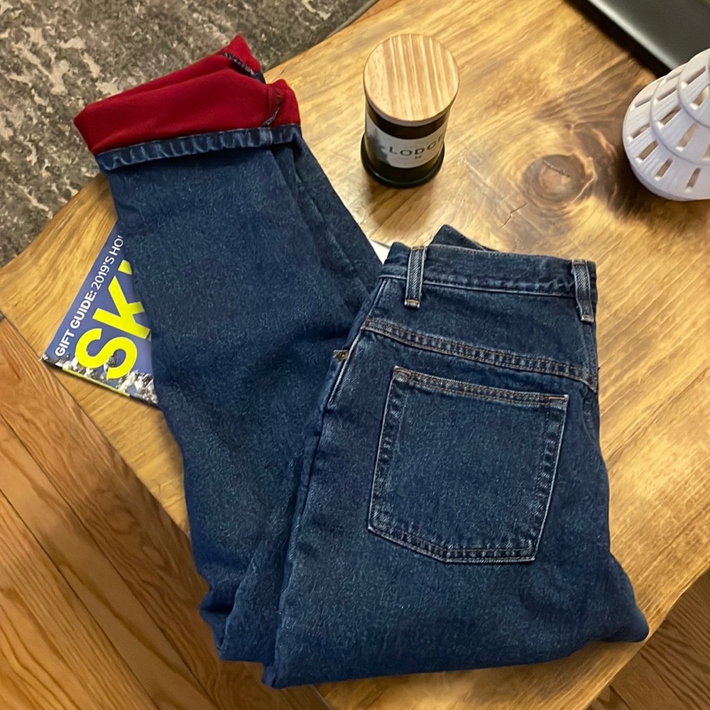 Fleece lined jeans
